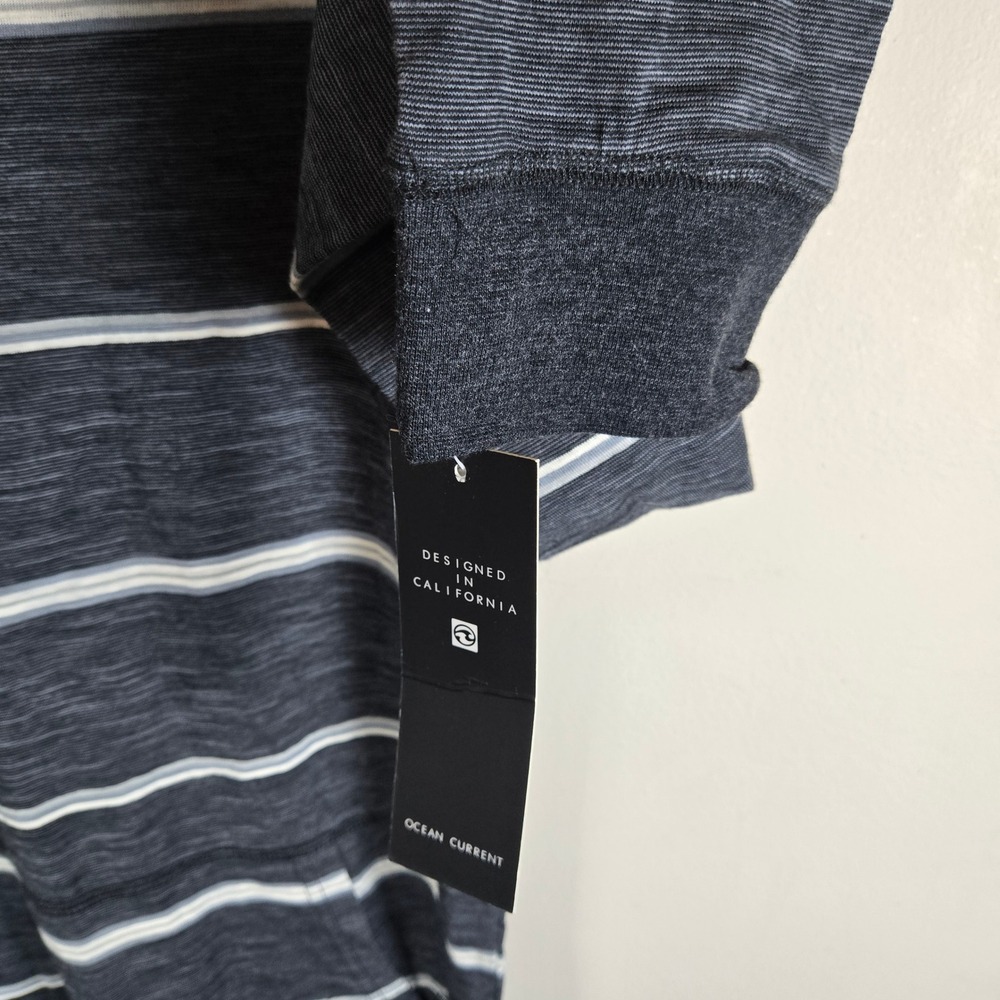 NWT Ocean Current Hoodie Men Medium Striped Casual Pullover Y2K style Loungewear - Picture 3 of 11